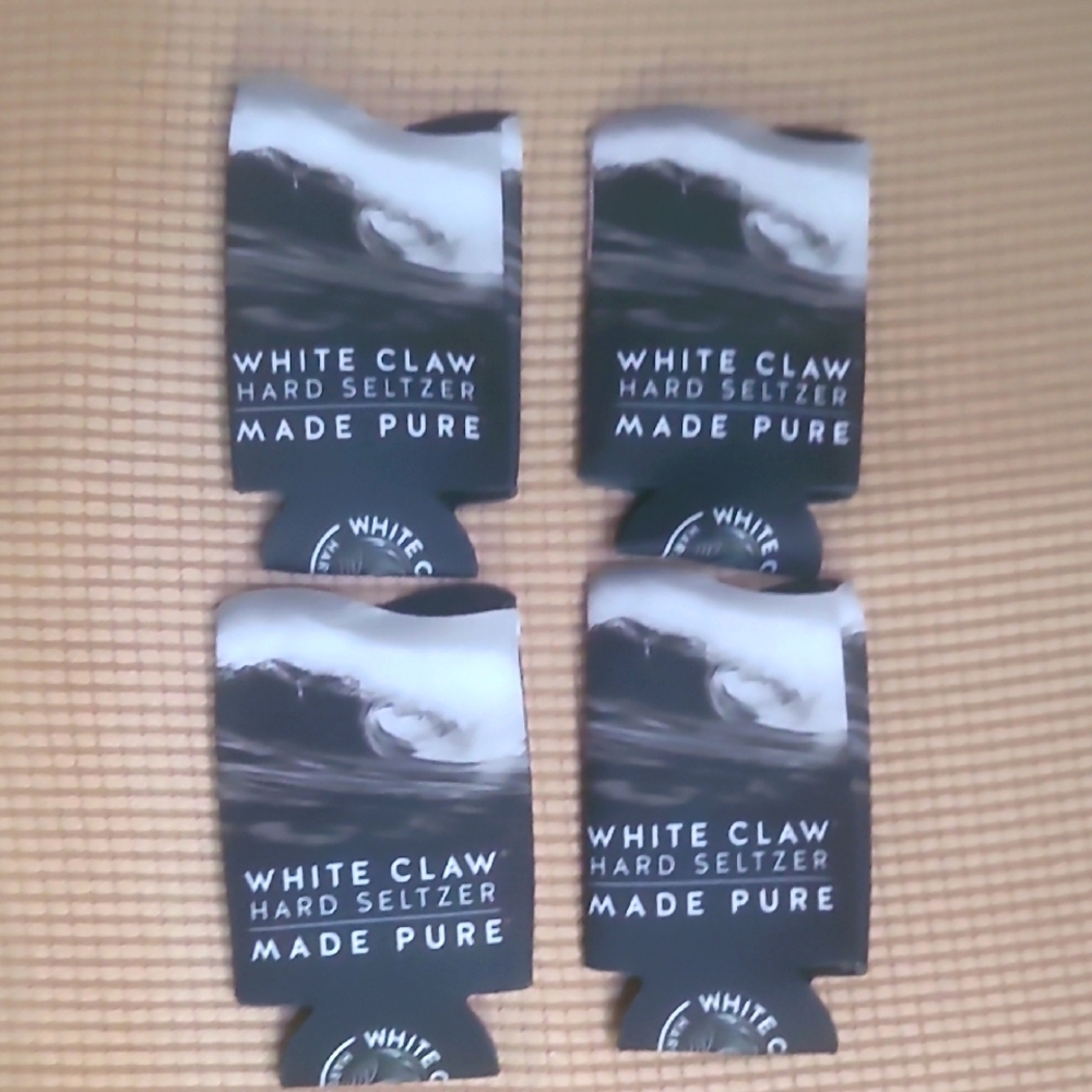 NWOT 4 White Claw Koozies